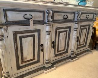 Painted wooden console 