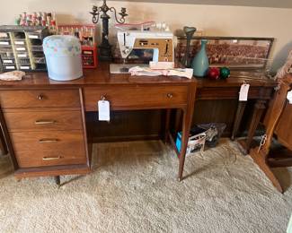 Mid century Singer sewing desk