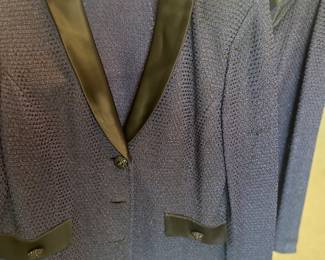 Satin and knit St John set