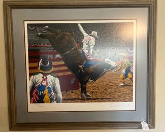 Rick Rush signed and numbered serigraph