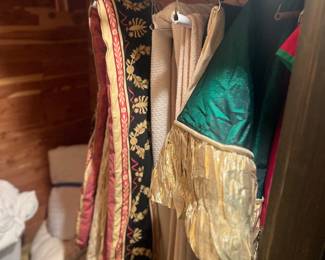 Lots of linens, tree skirts and comforters in the upstairs cedar closet