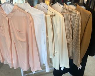 Racks and racks of Pendleton pants, jackets and silk tops