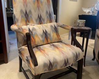 Flame stitch arm chair