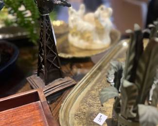 Signed oil derrick bronze