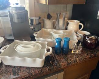 Great Keurig, lots of pretty cookware