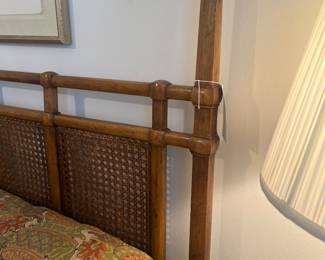 Mid century king sized cane headboard