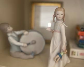 Lladro “Little Drummer Boy” and Cybis little girl