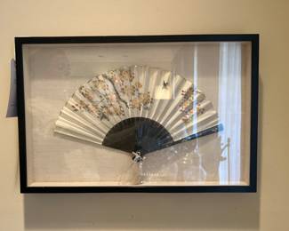 Framed Japanese  fan 