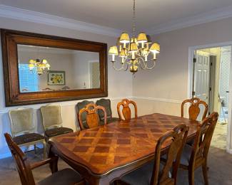 Beautiful 7.5' table and six chairs 