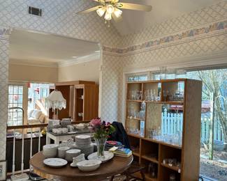 Japanese, and American, dinner service, multiple crystal, glass, etc...