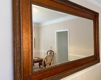 Gilded beveled mirror 
88"x53"