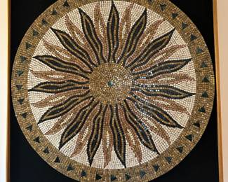 Marble Mosaic Sunburst 4'x4'