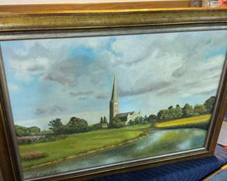 L.J. Huggett Landscape Oil Painting 54'