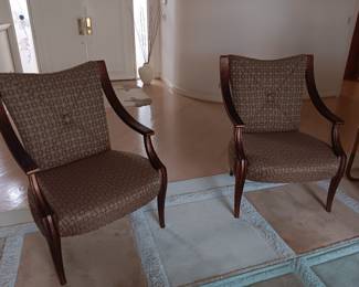 Upholstered Modern  Wood Chair Set