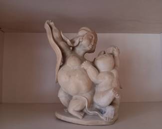 Mother & Child Ceramic Statue