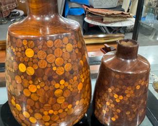 MCM Wood Vases By Preston Thomas