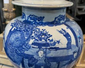 Lidded Ceramic Asian Vase
