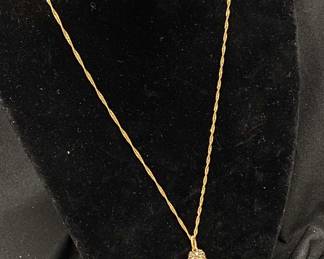 14k Pineapple Necklace