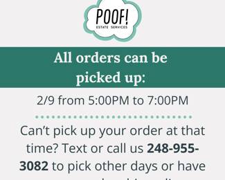 Order Pick Up Times