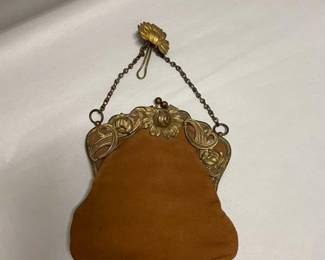 Antique leather purse