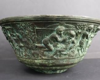 Antique Bronze Planter.