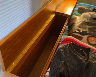 King Size Mid Century Modern Bed Frame with Storage