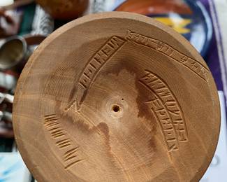 Wood Carved/Enameled Vase