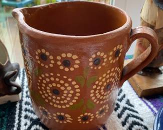 Mexican Rustic Terra Cotta Pitcher