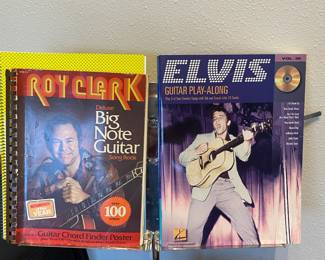 Roy Clark Big Note Guitar Song Book, Elvis Guitar Play Along CD/Book