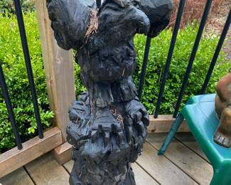Wood Carved Eagle Statue