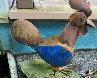 Metal Sculpture of Rooster