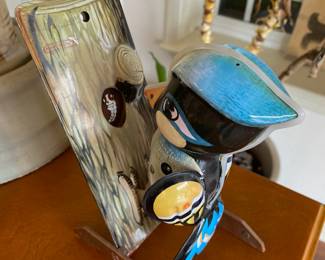 1970s Tin Litho Woodpecker Wind-Up Toy
