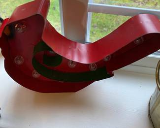 Light Up Cardinal Metal Decor