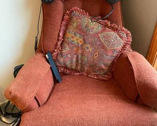 Rust Color Terry Cloth Upholstered Arm Chair/Rocker