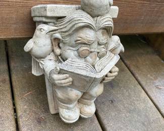 1996 Carruth Studio Cement Sculpture Of Man Reading Book