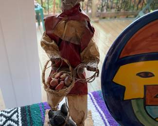 Mexican Folk Art Paper Mache Man Figurine
