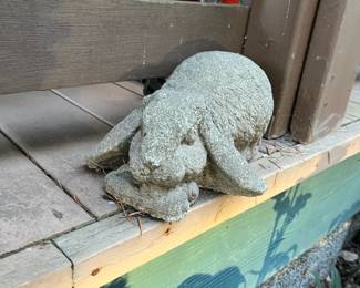 Concrete Bunny Statue