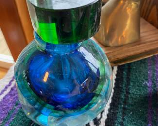 Fifth Avenue Crystal Blue/Green Small Jar