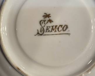 Semco Saucer with Hand Painted Floral Pattern