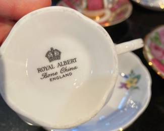 Royal Albert Tea Cup & Saucer with Yellow/Purple Floral Pattern