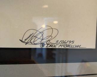 Framed & Matted Pen Drawing Print "The Hiker" Signed by Dacie McCallum