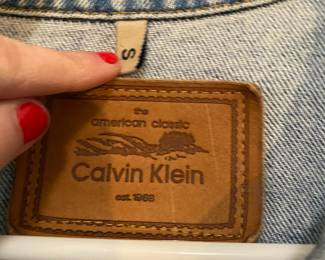 Calvin Klein Denim Button Up Jacket - Size Small