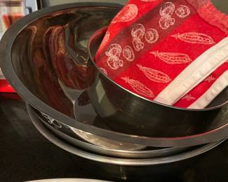 Assortment of Stainless Steel Mixing Bowls