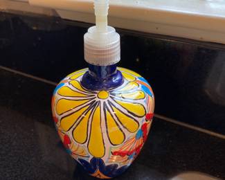 Talavera Ceramic Soap Dispenser