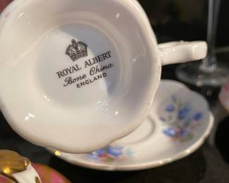 Royal Albert Tea Cup & Saucer with Blue Bells Floral Pattern