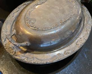 Silver Plate Serving Dish with Lid