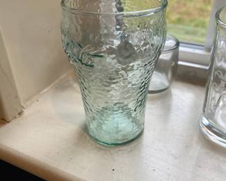 Coca Cola Light Green Pebble Soda Fountain Glass
