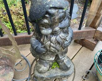 Concrete Gnome Statue