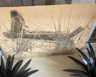 Edward Curtis Native American Indian Pomo Tule Canoe Photo