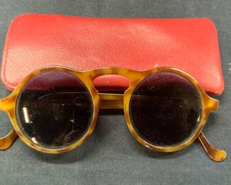 Vintage Samco Acrylic Sunglasses W Case Italy